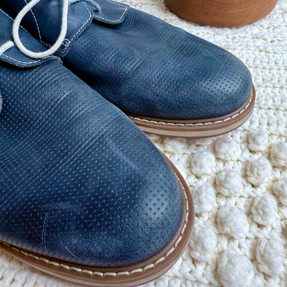 PIKOLINOS Men's 45 US 11, 11.5 Olvera Lace Up Oxford Leather Shoes Blue Brown - Picture 9 of 12